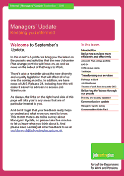 confidential jobcentre plus managers updates