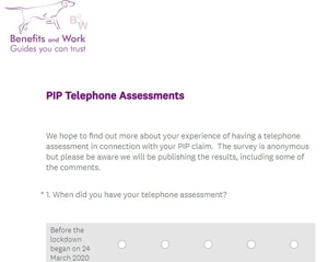 PIP Telephone Assessment Survey